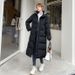 Piumino lungo – Parka oversize con cappuccio in stile coreano (nero/bianco, M-XXL)_voghion.com