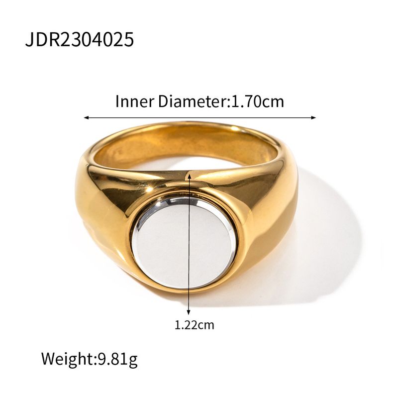 INS Netzwerk Red Tide Fließende Gold Überzogene Weiß Fritillaria Edelstahl Ring Modische Licht Luxur High-end_voghion.com