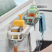 Multifunktionel opbevaringsstativ til vask, sæbeholder, sæbehylde, vaskorganisator, sæbeholder til vask, viskestykkeophæng_voghion.com
