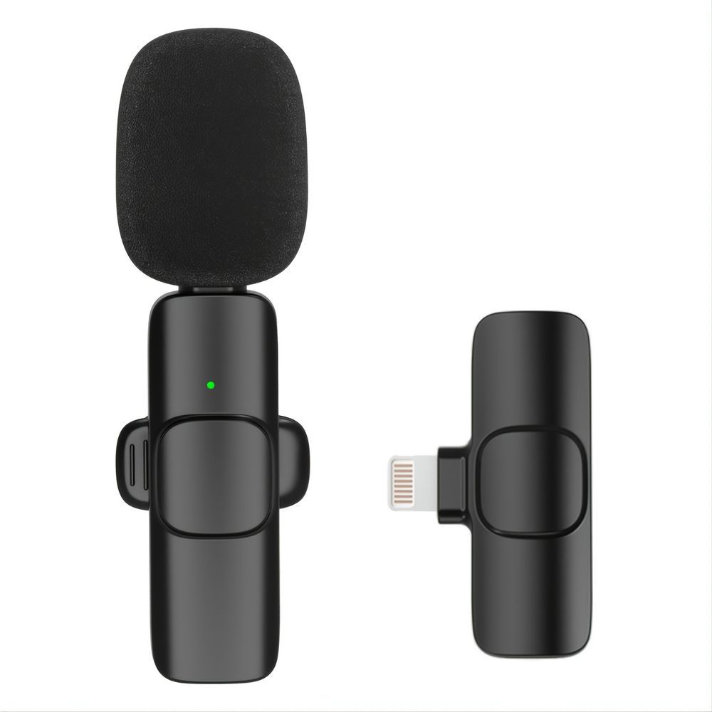 Professional Wireless Lavalier Lapel Microphone For IPhone IPad Plug & Play Lapel Clip-on Mic For YouTube Interview Live Stream Video Rec_voghion.com