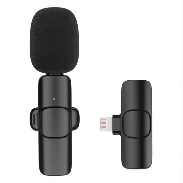 Professional Wireless Lavalier Lapel Microphone For IPhone IPad Plug & Play Lapel Clip-on Mic For YouTube Interview Live Stream Video Rec_voghion.com