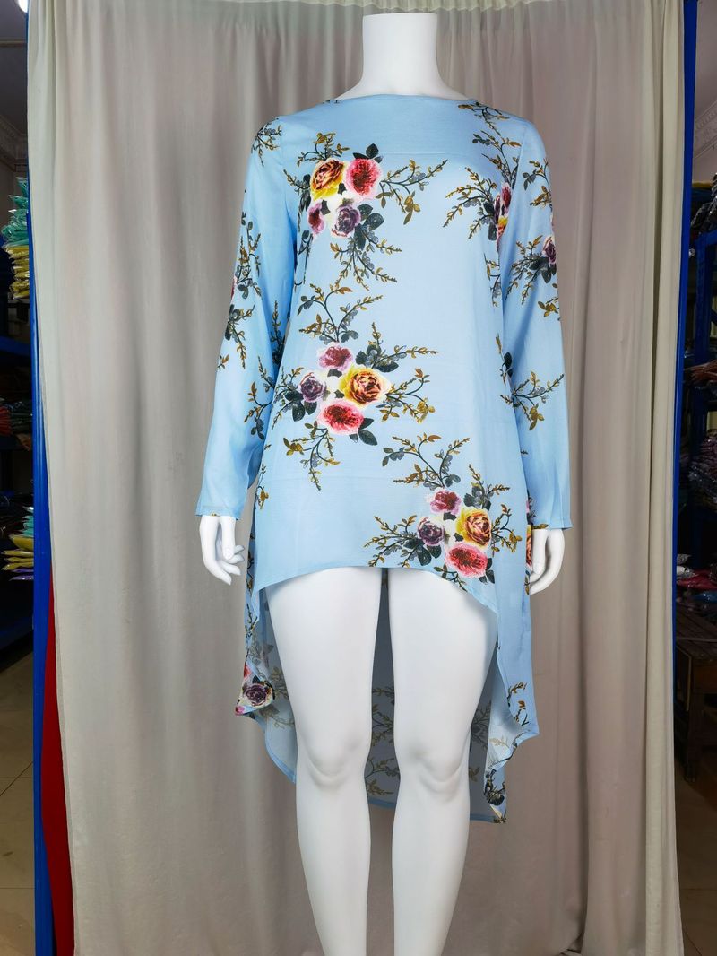 Vêtements pour femmes Automne Mode musulmane Imprimé irrégulier Machaon Hauts pour femmes Vêtements pour femmes_voghion.com