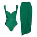 Women's One-Shoulder Hollow One-Piece Swimsuit - Solid Color High-End Swimwear_voghion.com