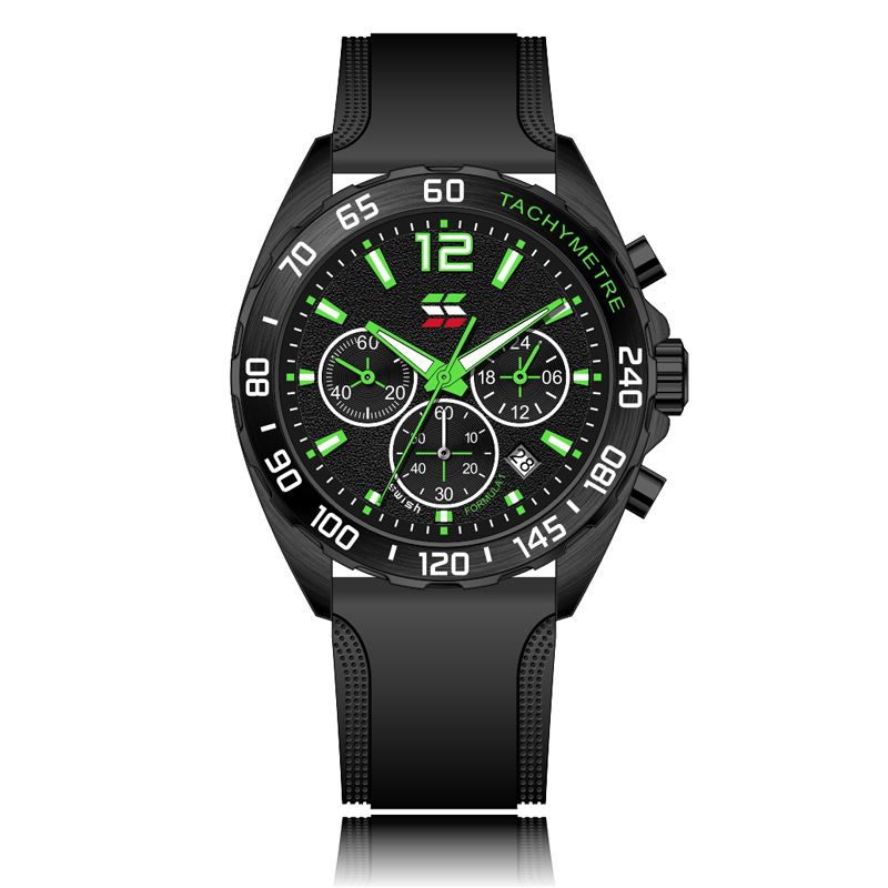 SWISH Herren Cross Border Uhr Dünnes Gummiarmband Quarzuhr Modeuhr Sechs-Zeiger-Timing Sportuhr 195_voghion.com