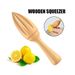 2Pcs Creative Wooden Lemon Squeezer Mini Hand Press Manual Juicer Fruit Orange Juice Extractor Reamers Ten-corner Design Kitchen Tool_voghion.com