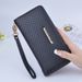 Ladies Zipper Purse Large Capacity Practical Hand Woman PU Leather Fashion Female Long Section Wallet_voghion.com