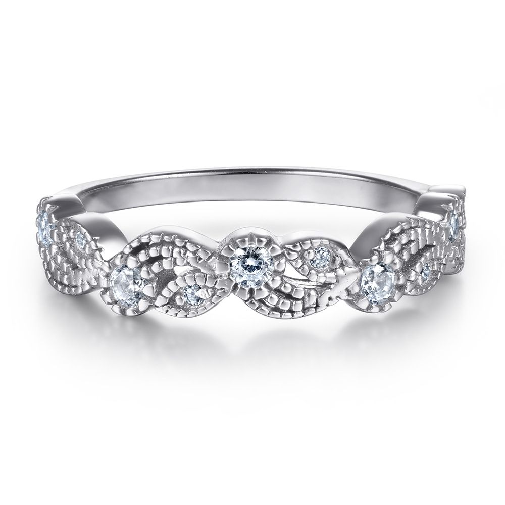 Set di anelli retrò con zirconi - Anelli in argento sterling 925 in stile europeo (3 pezzi)_voghion.com