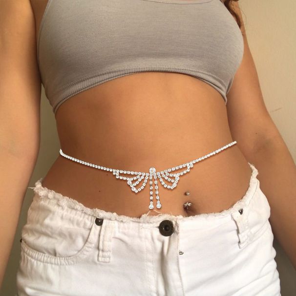 bijoux sexy pendentif papillon chaîne de taille mode insecte creux élément strass chaîne de taille chaîne_voghion.com