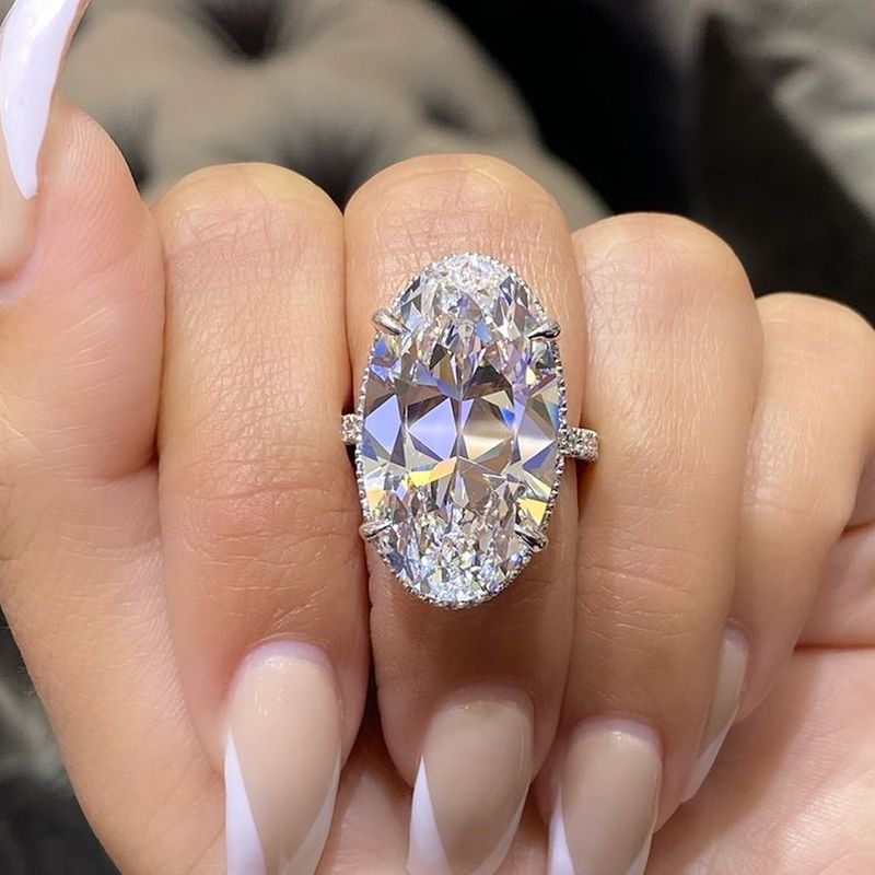 Cao Shi Anello da donna in argento con zircone a forma di uovo d'oca, semplice, fatto a mano, per matrimonio di lusso_voghion.com