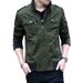 2025 New Men's Jacket Outdoor Large Size Stand-up Collar Spring And Autumn Denim Tooling Trend Pure Cotton Jacket On Clothes_voghion.com