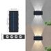 Solar Wall Lights Outdoor, Waterproof Garden Lights With White & Warm Light, LED Solar Powered Wall Lamp For Patio, Yard, Pathway, Fence_voghion.com