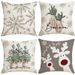 Christmas Creative Snowman Elk Linen Pillow Cover Home Decoration Sofa Cushion Cover_voghion.com
