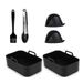 Other Cookware Parts Air Fryer Accessories Set Rectangular Grill Baking Tray Suitable For Double Pot Series Oven_voghion.com