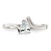 Sterling Silver Pear Shaped CZ Ring_voghion.com