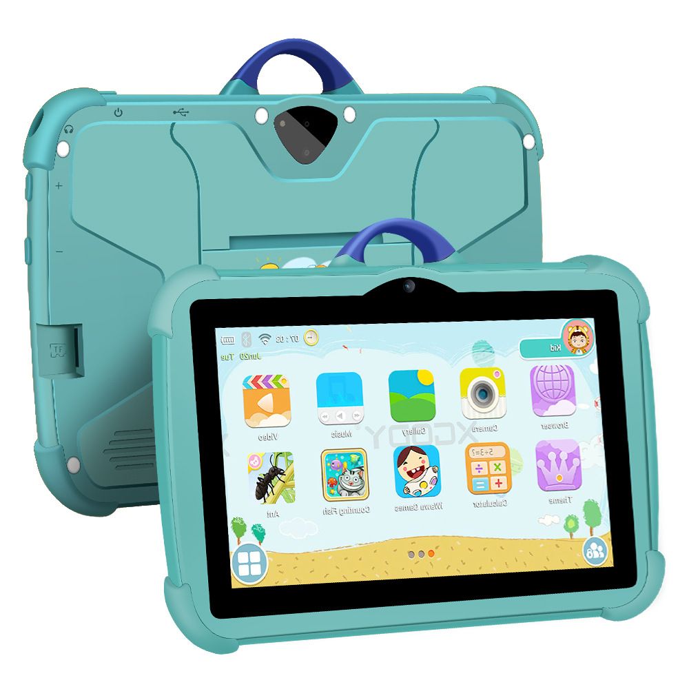 Tablette enfant 7 pouces - Android 7.1, résistante aux chocs et aux chutes, contrôle parental, applications éducatives préchargées_voghion.com