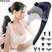Electric Muscle Massage Gun With Extended Handle Deep Tissue Relief For Back Shoulder Waist Pain_voghion.com
