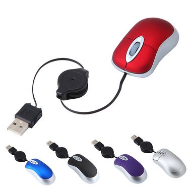 Farfi Universal Telescopic 3 Keys 1600DPI Computer Laptop USB Optical Mini Wired Mouse_voghion.com