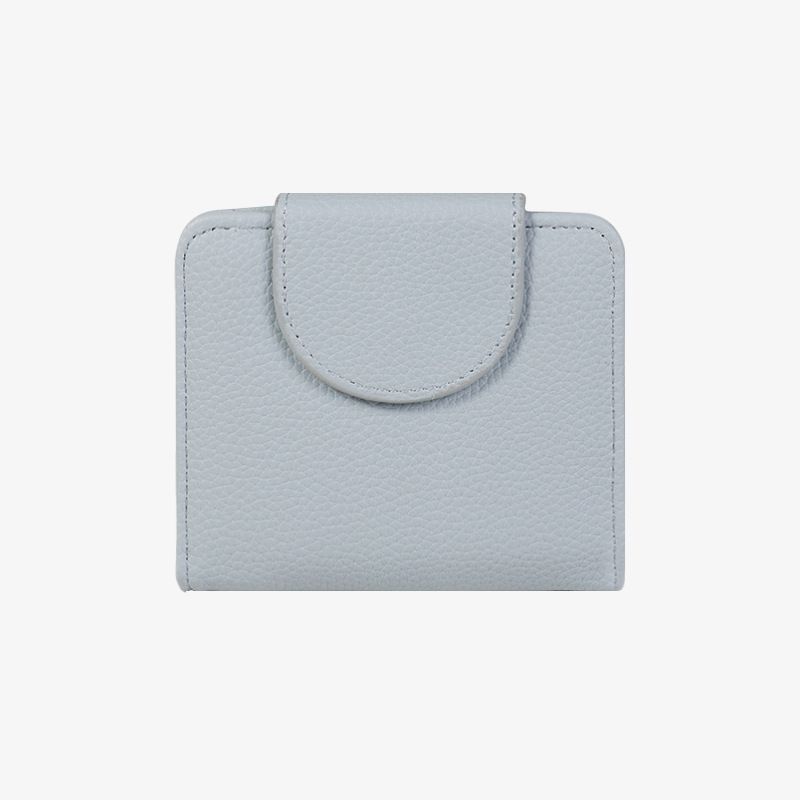 Portafoglio piccolo corto dopamina abbinato al colore portafoglio da donna ins tinta unita semplice portamonete multifunzionale porta carte_voghion.com