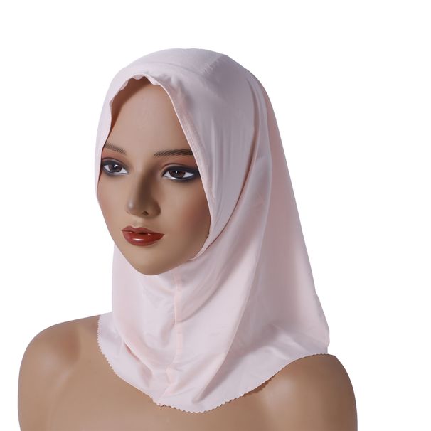 Handgefertigtes einfarbiges Kopftuch – Eisseidenstoff mit zarter gezahnter Kante (All-Match-Freizeitschal für Damen)_voghion.com