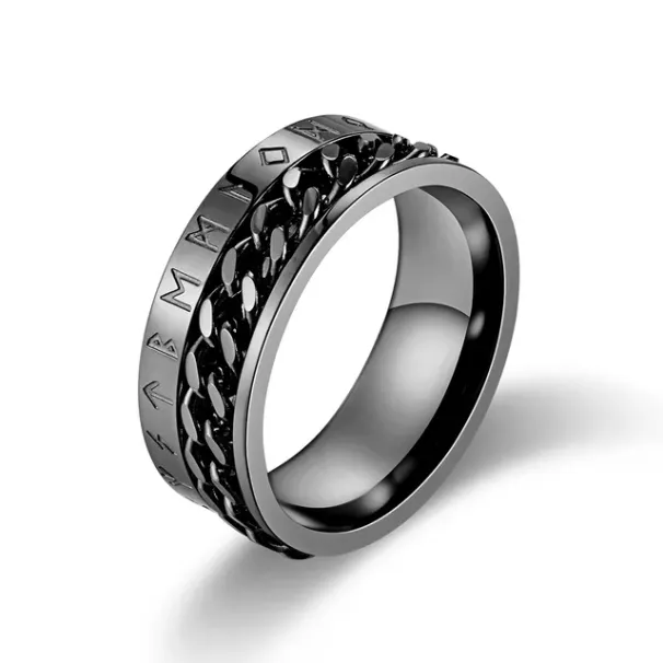 Heiße Verkäufe Vintage Edelstahl Odin Nore Viking Rune für Männer Frauen Cool Spinner Zappeln Ring Retro Nordic Amulett Schmuck_voghion.com