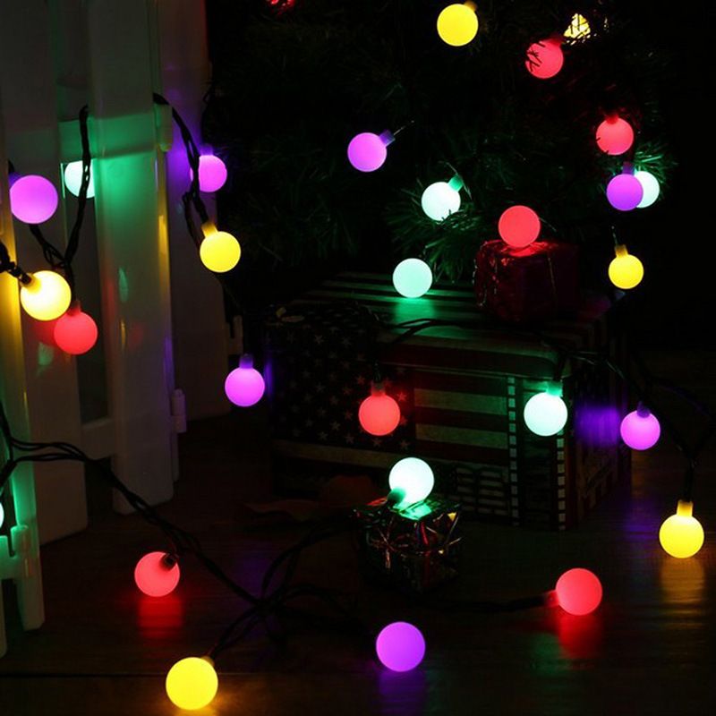 Cort de camping în aer liber șir de lumini LED atmosferă Lumină pentru camping Lumină decorativă Minge șir de lumină Cutie de baterii Lumină colorată_voghion.com