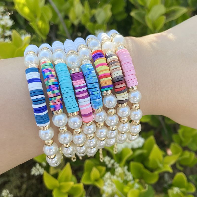 New Jewelry Bohemian Style Personalized Soft Ceramic Pearl Bracelet B334_voghion.com