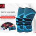 Ginocchiere sportive all'ingrosso in maglia traspirante in silicone a compressione a molla per gamba, basket e calcio_voghion.com