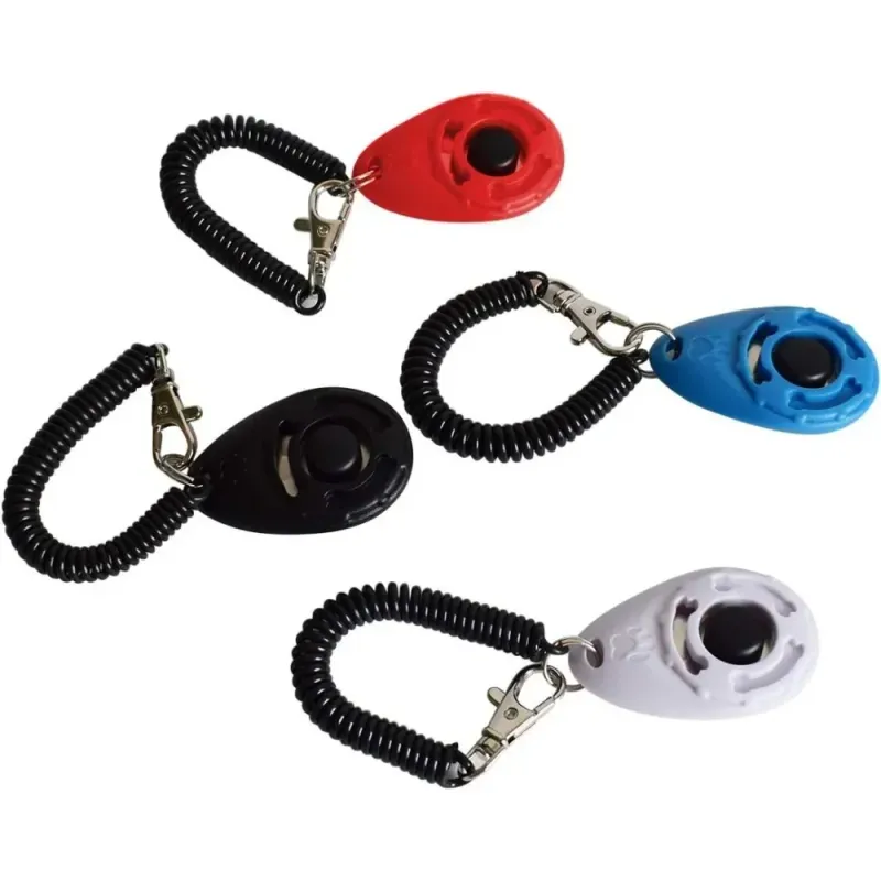 1 Stück Ruconla-6-farbiger Hundetrainings-Clicker mit Handschlaufe, Haustier-Trainings-Clicker-Set_voghion.com