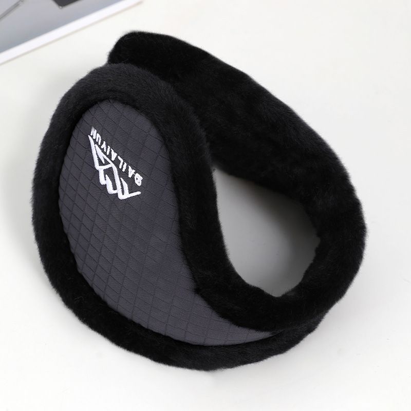 Paraorecchie invernali da uomo - Scaldaorecchie in pile spesso per il freddo, protezione antivento per le orecchie all'aperto per ciclismo, corsa e uso quotidiano_voghion.com