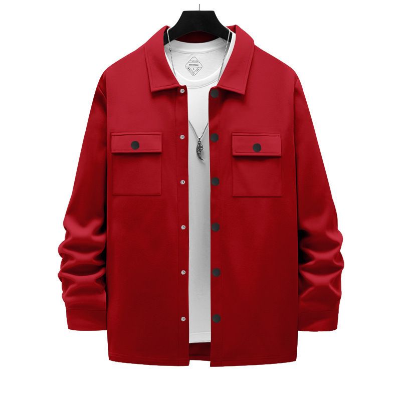 Giacca monopetto con risvolto, stile retrò, da lavoro pesante, casual, con camicia a maniche lunghe e velluto da uomo_voghion.com