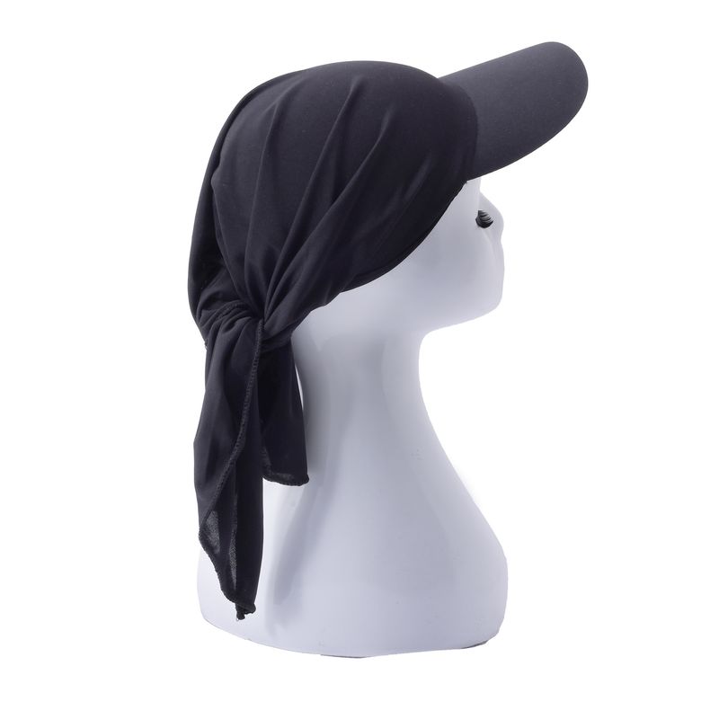 Modische Kopftuchmütze für Damen – Mehrfarbiges, plissiertes Schleifendesign mit verstellbarem Riemen und Krempe_voghion.com