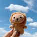 Shy Lion Adorable Plush Keychain Cute Animal Bag Charm Soft Backpack Toy For_voghion.com