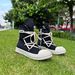 Unschlagbare Qualität Ro Trendy Spring Couple Casual Five Star Thick Bottom Black Herren- und Damen-High-Top-Canvas-Schuhe_voghion.com