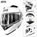 Motorcycle Full Face Helmet With Dual Visor & Bluetooth, ABS Shell, DOT/3C Certified For Men & Women (Multiple Colors & Sizes)_voghion.com