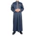 Men's Clothing Men's Muslim Robe Stand Collar Printed Ethnic Style Loose And Comfortable Jumpsuit_voghion.com