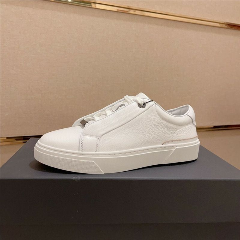 Men's 2024 New Men's Casual Breathable And Comfortable Light Luxury Board Genuine Leather Trendy Brand White Shoes_voghion.com