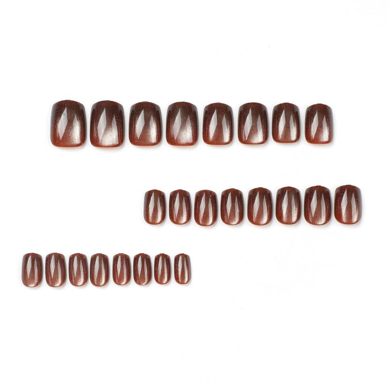 Indossare la piastra per unghie color nocciola, piastra per unghie color occhio di gatto, prodotto finito_voghion.com