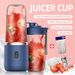 Spremiagrumi elettrico portatile da 400 ml, 6 lame, tazza per succo di frutta, ricaricabile tramite USB, piccolo spremiagrumi automatico, frullatore per frullati, robot da cucina_voghion.com