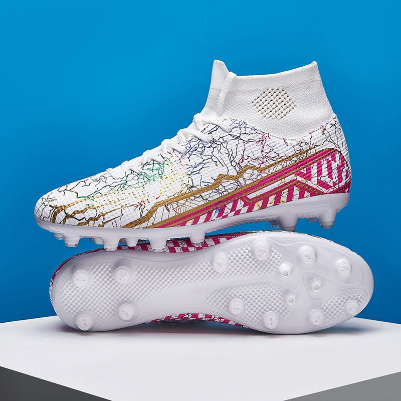 Soccer shoes big nails high top primary and secondary school growth nails broken nails rubber nails grass soccer shoes training shoes for children_voghion.com