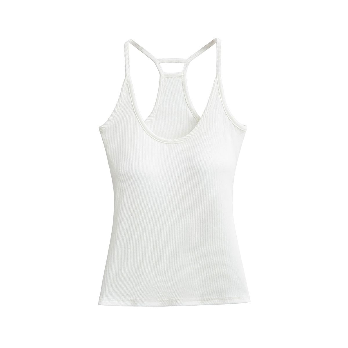 FS546-25 Frühlings-Tanktop im neuen Stil von INS Blogger mit dickem Brustkissen und schmaler Passform, innen hängendem Nackengurt_voghion.com