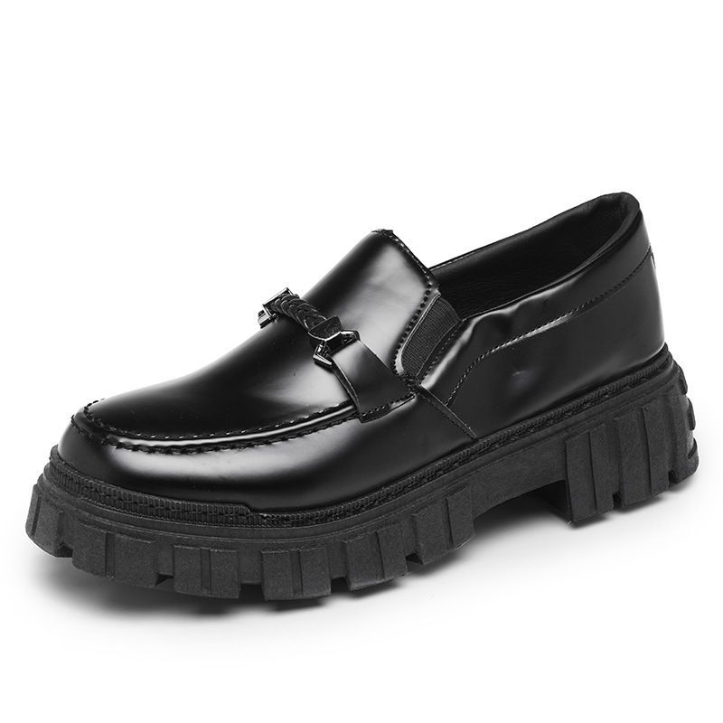 Lente 2023 Leren platform loafers met lage voet in Britse stijl en instapper casual herenschoenen_voghion.com