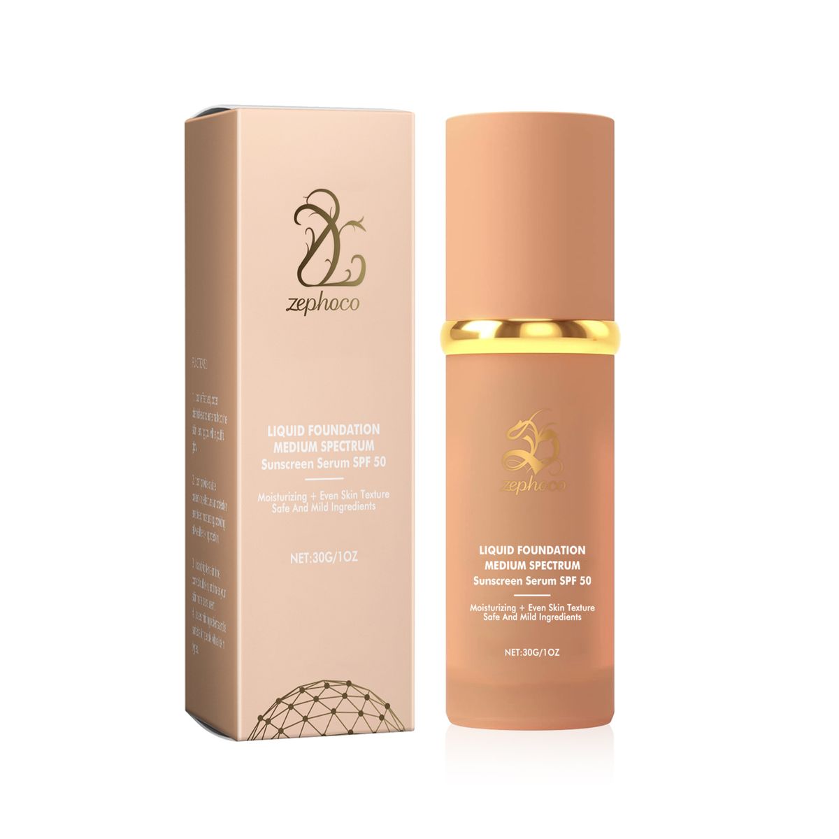 Zephoco Moisturizing Protective Liquid Foundation Is Light, Moisturizing, Lustrous, Matte, Clear, And Long-lasting_voghion.com