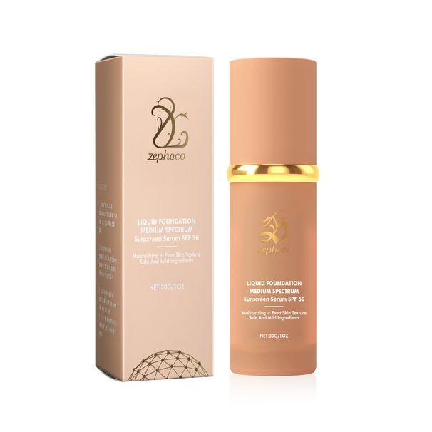 Zephoco Moisturizing Protective Liquid Foundation Is Light, Moisturizing, Lustrous, Matte, Clear, And Long-lasting_voghion.com