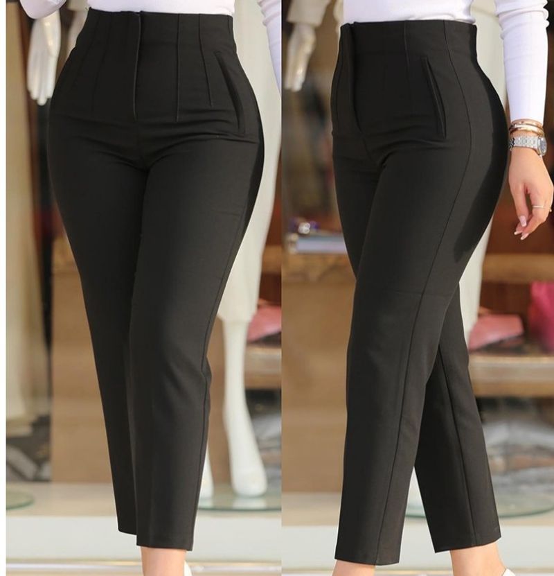 Pantaloni casual da donna in tinta unita_voghion.com