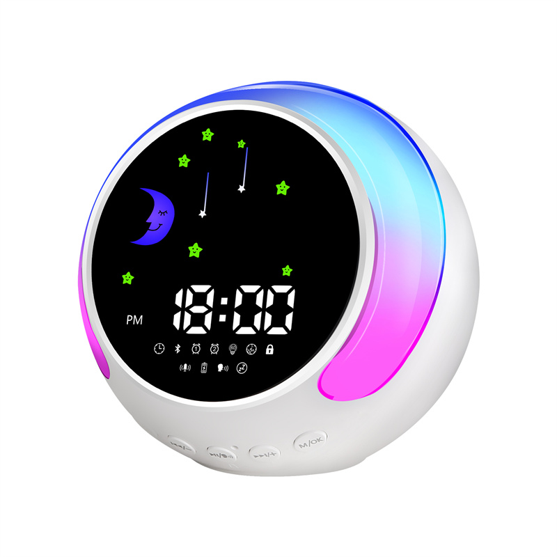 K New Arrival Wireless Bluetooth Smart Speaker Independent Alarm Clock Adjustable RGB Lights in Best_voghion.com