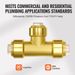 System 12PCS Heating 1 Fittings Brass Tee Pipe 2 For Shower PushFit_voghion.com