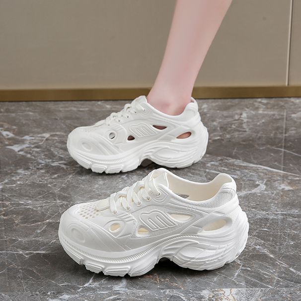 Sandali sportivi da donna Yongge, con suola spessa, casual, traspiranti, con fori, da guado, scarpe da donna_voghion.com