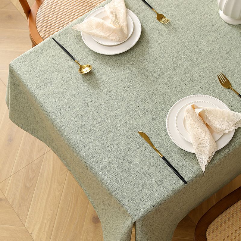 Linen Tablecloth – Waterproof, Oil-Resistant & Heatproof Rectangle Table Cover For Dining & Coffee Tables, Modern Minimalist_voghion.com