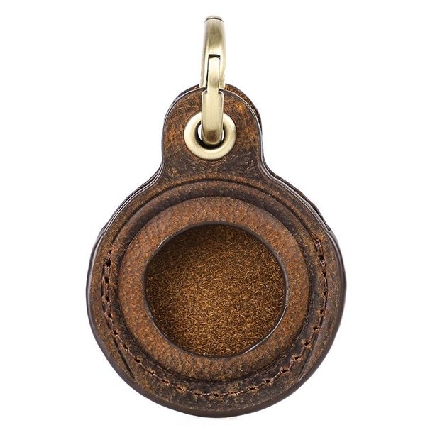 Adatto per portachiavi protettivo per animali domestici Airtag, localizzatore di posizionamento, custodia in pelle, artefatto anti-smarrimento_voghion.com