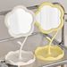 INS Flower Creative Dormitory Bedroom Desktop High-Value Storage Makeup Cute Girls Dressing Mirror_voghion.com